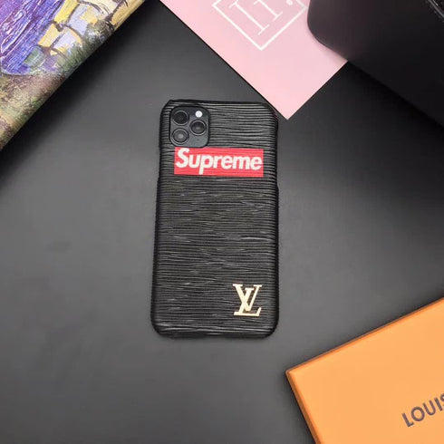 כיסוי יוקרתי מיוחד ואופנתי מעוצב לאייפון - Supreme Vuitton
