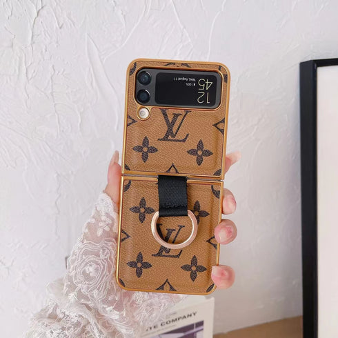 כיסוי עור יוקרתי ואופנתי עם טבעת לגלקסי זי - Louis Vuitton