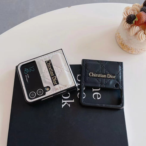 כיסוי עור משורטט יוקרתי ואופנתי לגלקסי זי - Christian Dior