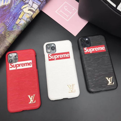 כיסוי יוקרתי מיוחד ואופנתי מעוצב לאייפון - Supreme Vuitton