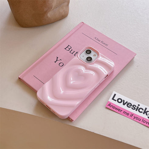 כיסוי ורוד אופנתי ייחודי ומיוחד מעוצב לאייפון - Pink Heart