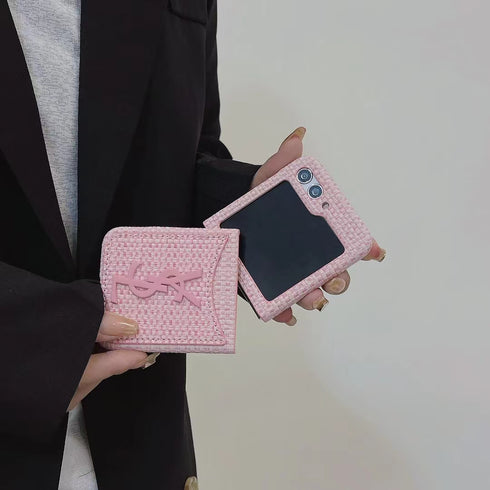 כיסוי ארנק מחצלת בד יוקרתי ואופנתי לגלקסי זי - YSL