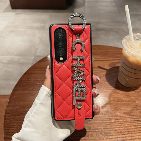 כיסוי עור יוקרתי ואופנתי עם רצועה לגלקסי זי - Chanel