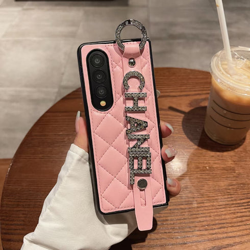 כיסוי עור יוקרתי ואופנתי עם רצועה לגלקסי זי - Chanel