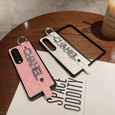 כיסוי עור יוקרתי ואופנתי עם רצועה לגלקסי זי - Chanel