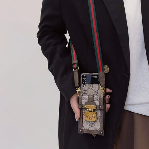 כיסוי ארנק עור יוקרתי ואופנתי לגלקסי זי - Louis Vuitton x Gucci Bag
