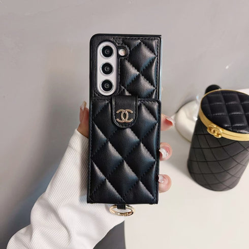 כיסוי עור נפוח יוקרתי ואופנתי עם תחרה לגלקסי זי - Chanel