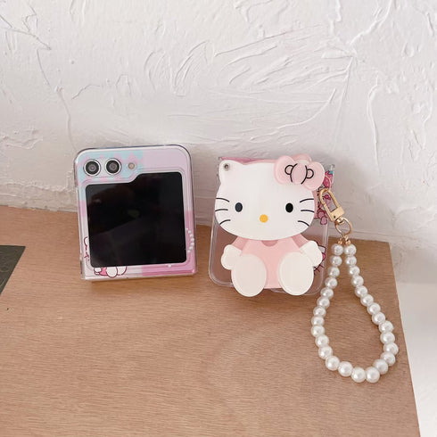 כיסוי ייחודי ואיכותי עם פנינים לגלקסי זי - Hello Kitty