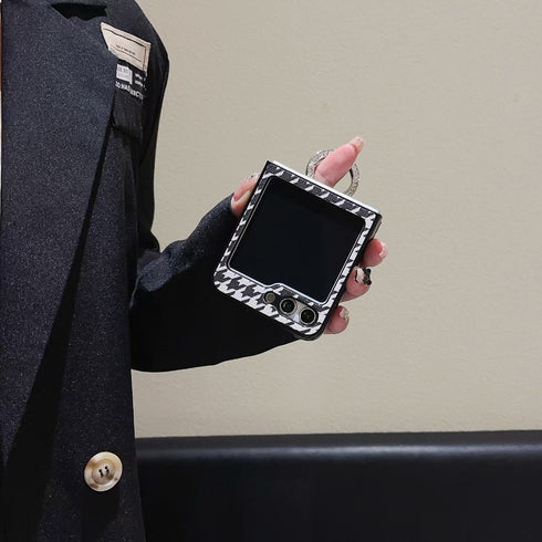 כיסוי עור אלגנטי ואופנתי עם טבעת לגלקסי זי - Flower