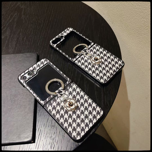 כיסוי עור אלגנטי ואופנתי עם טבעת לגלקסי זי - Flower