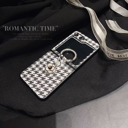 כיסוי עור אלגנטי ואופנתי עם טבעת לגלקסי זי - Flower