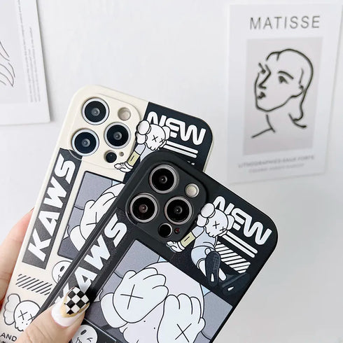 כיסוי אופנתי ומגניב מעוצב לאייפון - Kaws