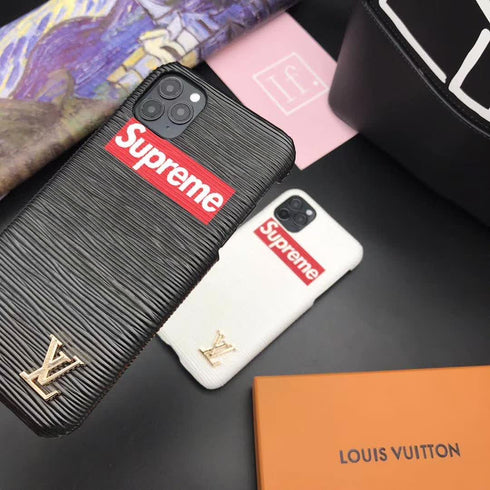 כיסוי יוקרתי מיוחד ואופנתי מעוצב לאייפון - Supreme Vuitton