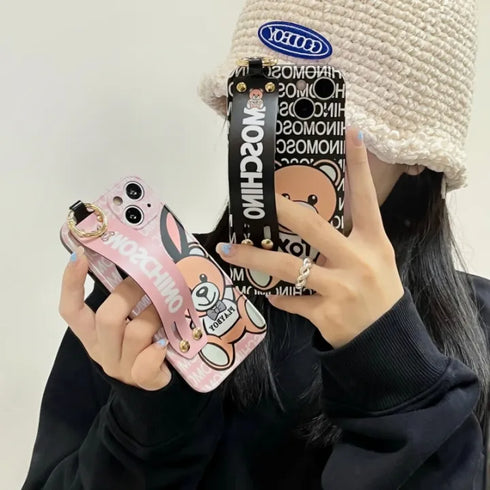 כיסוי רצועה אופנתי ואיכותי מעוצב לאייפון - Moschino