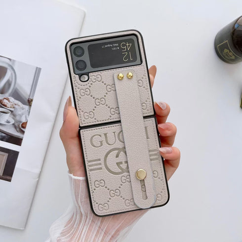 כיסוי עור יוקרתי ואופנתי עם רצועה לגלקסי זי - Gucci