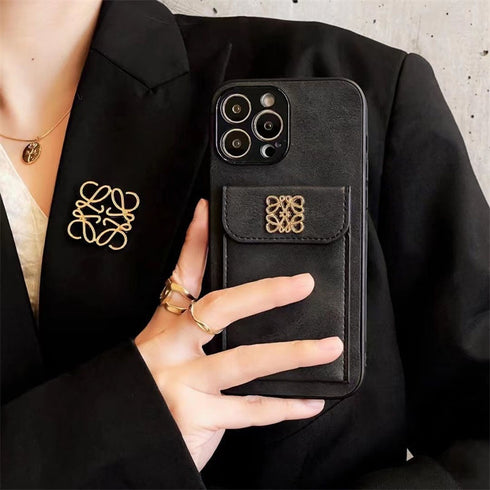 כיסוי ארנק מעור יוקרתי איכותי ואופנתי מעוצב לאייפון - Loewe