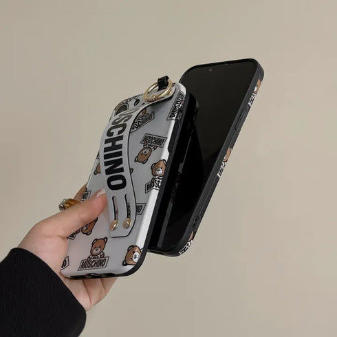 כיסוי רצועה איכותי ואופנתי מעוצב לאייפון - Moschino