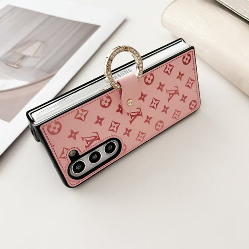 כיסוי עור יוקרתי אלגנטי ואופנתי עם טבעת לגלקסי זי - Louis Vuitton