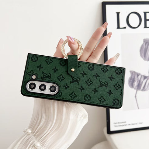 כיסוי עור יוקרתי אלגנטי ואופנתי עם טבעת לגלקסי זי - Louis Vuitton