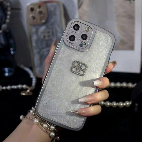 כיסוי דמוי פנינה אלגנטי וזוהר המיועד לאייפון - Balenciaga