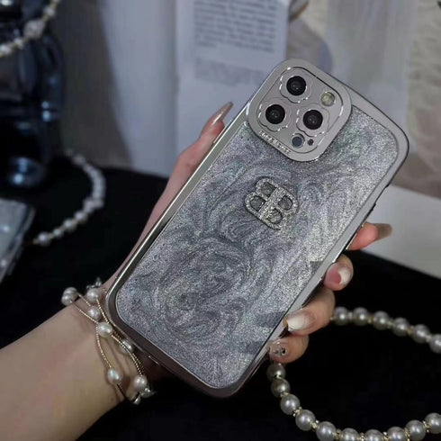 כיסוי דמוי פנינה אלגנטי וזוהר המיועד לאייפון - Balenciaga