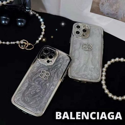 כיסוי דמוי פנינה אלגנטי וזוהר המיועד לאייפון - Balenciaga