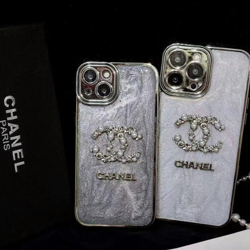 כיסוי דמוי פנינה אלגנטי ואיכותי המיועד לאייפון - Chanel