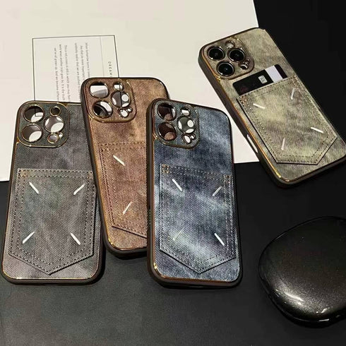 כיסוי פשוט ואיכותי עם ארנק מעוצב לאייפון - Leather Style