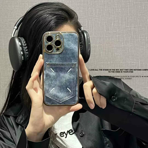 כיסוי פשוט ואיכותי עם ארנק מעוצב לאייפון - Leather Style