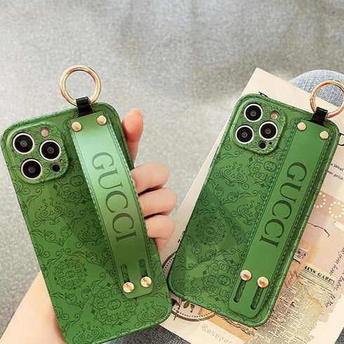כיסוי רצועת יד ייחודי יפייפה ונוח מעוצב לאייפון - Gucci Christian Dior