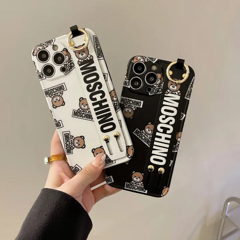 כיסוי רצועה איכותי ואופנתי מעוצב לאייפון - Moschino