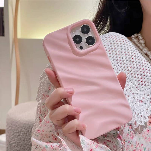 כיסוי ורוד חמוד איכותי ומיוחד מעוצב לאייפון - Pink Waves