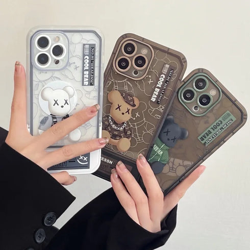 כיסוי אופנתי ויוקרתי מעוצב לאייפון - Bear Brick