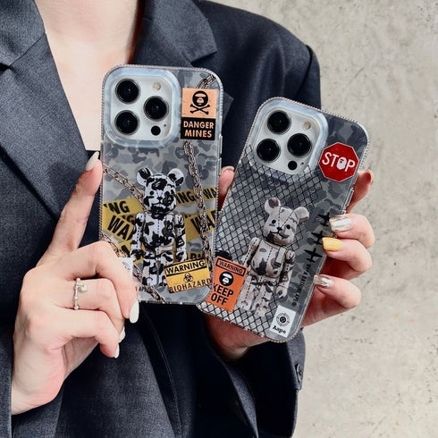 כיסוי אופנתי ויוקרתי מעוצב לאייפון - Bear Brick