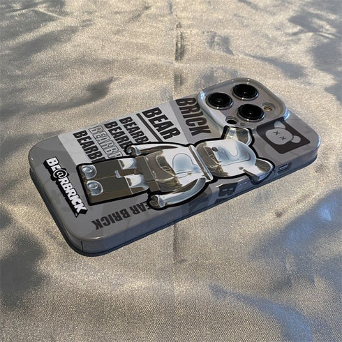 כיסוי איכותי אופנתי ויוקרתי מעוצב לאייפון - Bear Brick