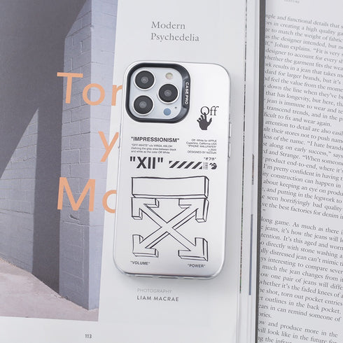 כיסוי אופנתי מיוחד ומגניב מעוצב לאייפון - Off White