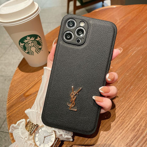 כיסוי אופנתי איכותי מעור מעוצב לאייפון - YSL