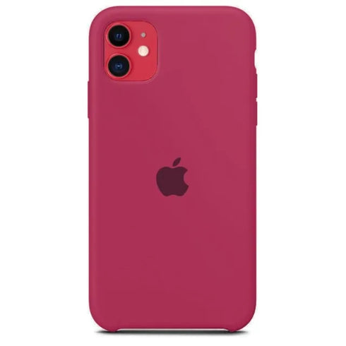כיסוי סיליקון איכותי לאייפון (אדום ורדים) - iPhone Apple Case Magsafe